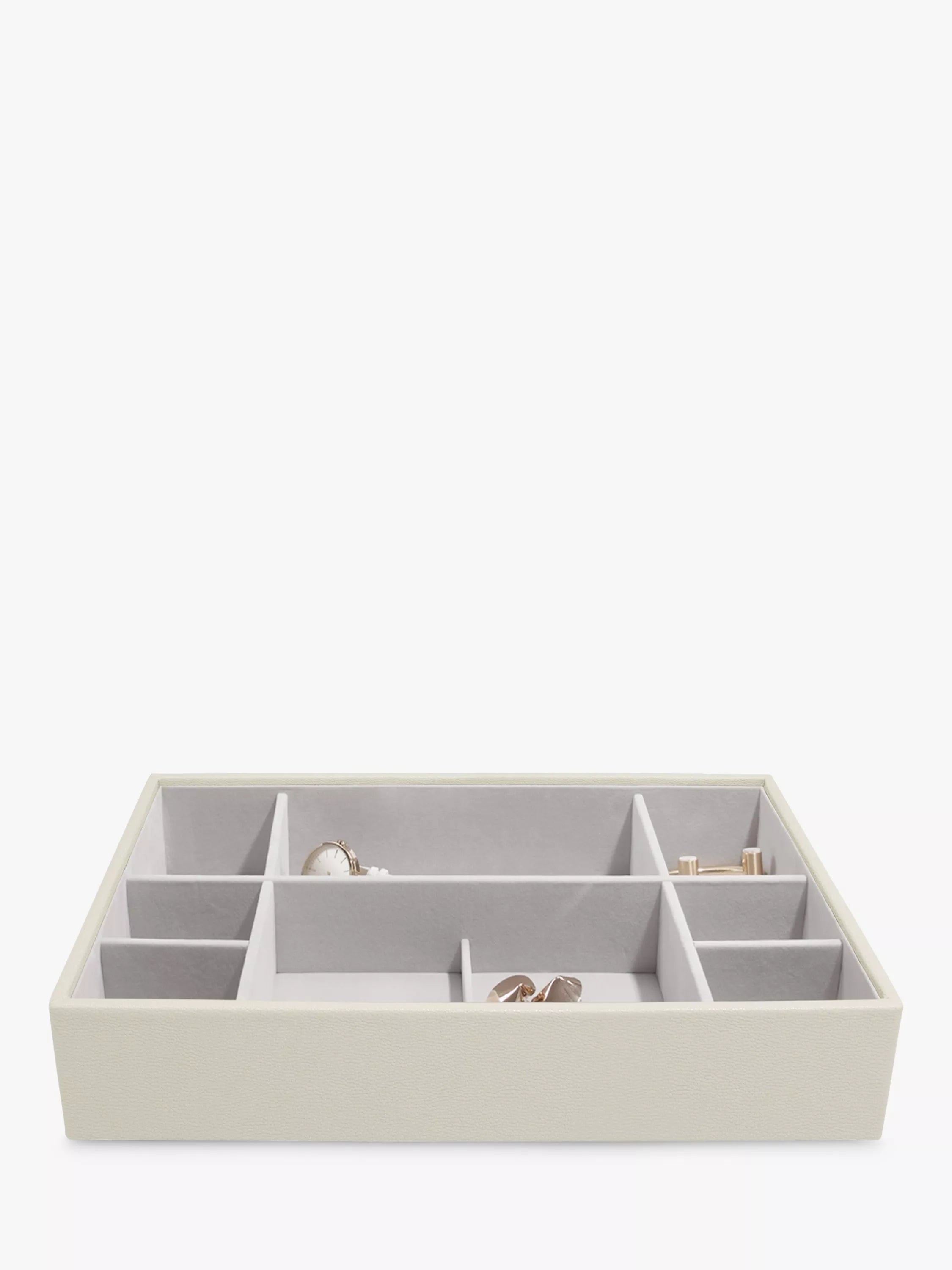 Stackers supersize 3 drawer jewellery box in oatmeal, imported from the UK