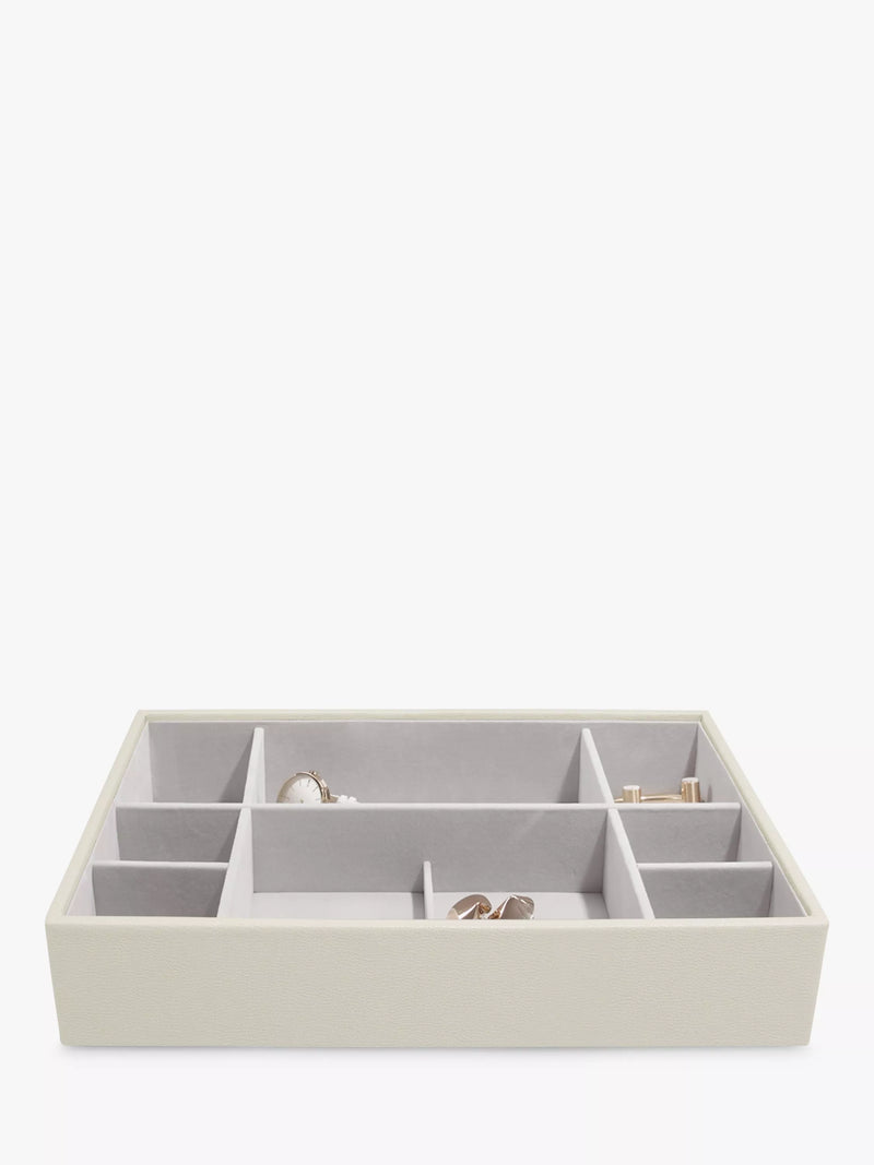 Stackers supersize 3 drawer jewellery box in oatmeal, imported from the UK