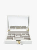 Stackers leather velvet lined jewellery box (British brand)