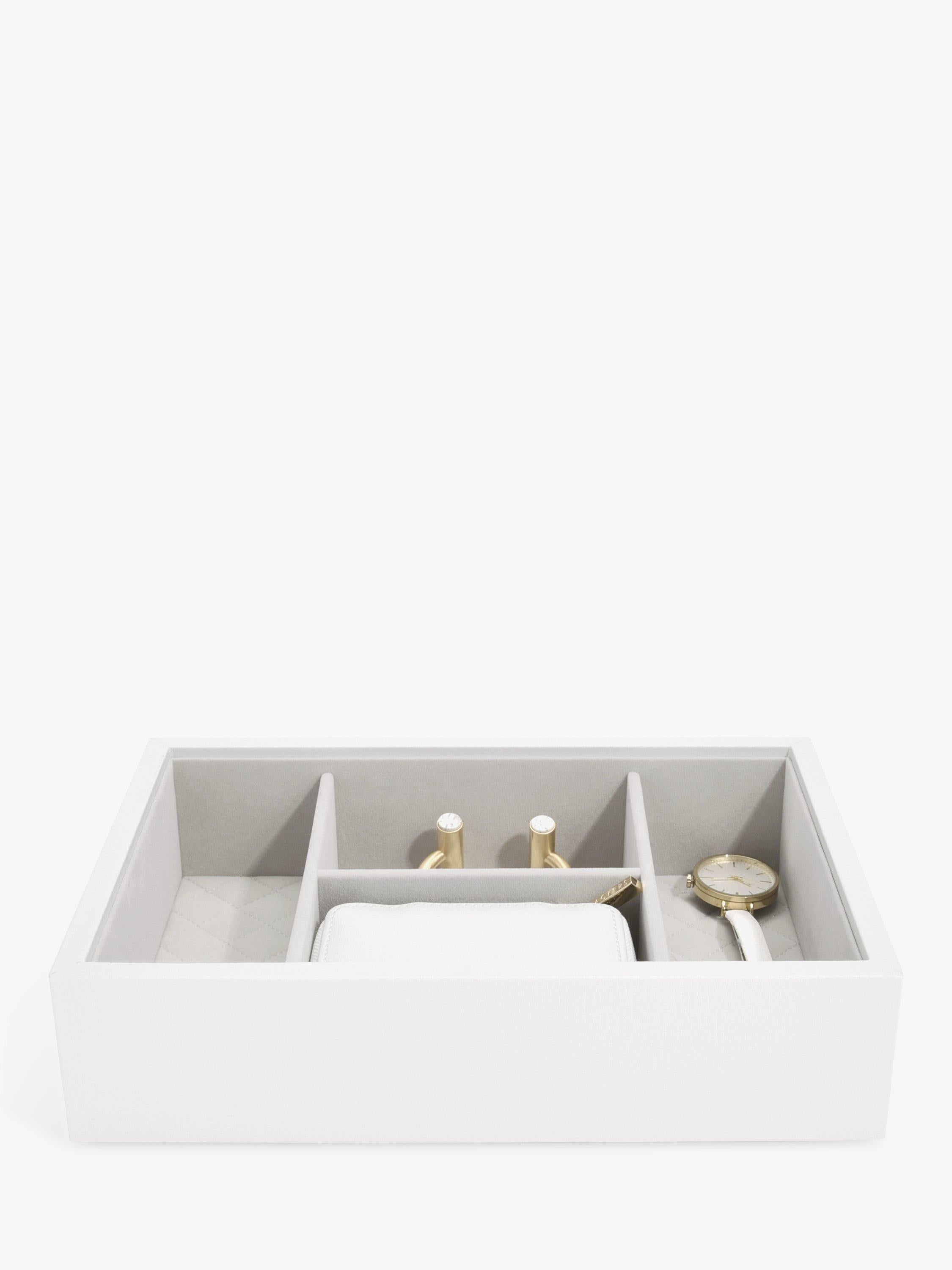 Stackers leather velvet lined jewellery box (British brand)