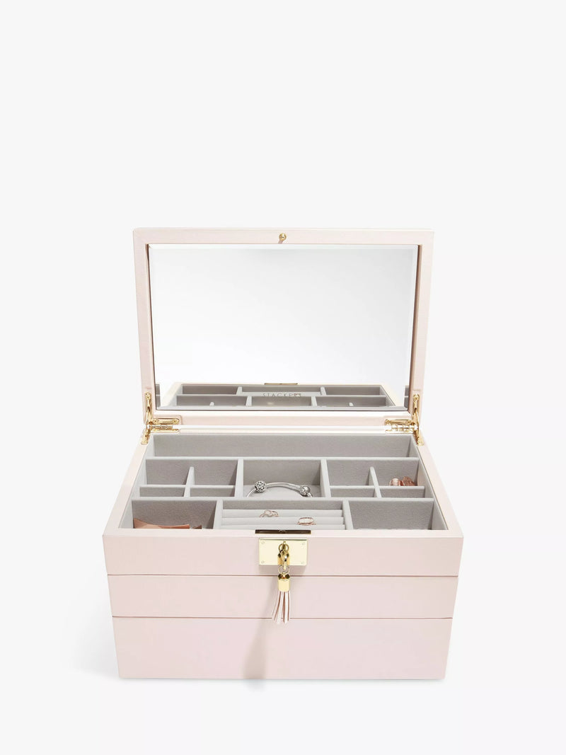 Stackers Leather Velvet Lined Jewellery Box - McGrocer
