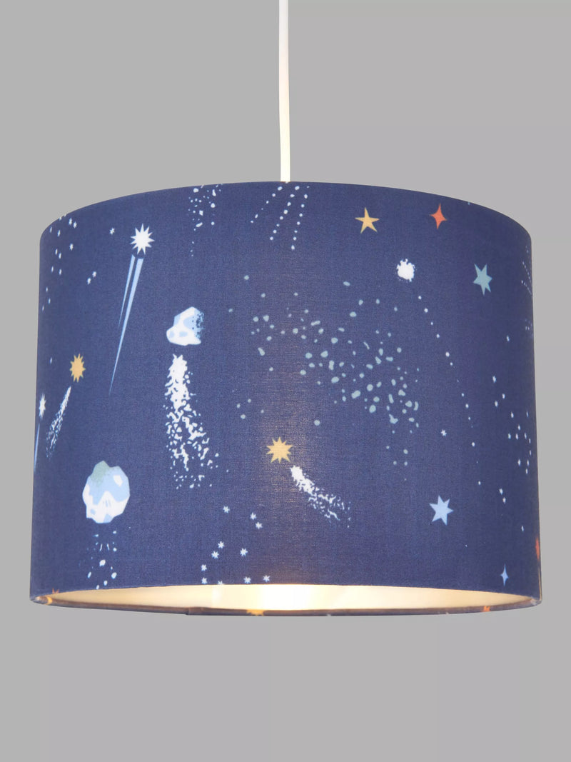 John Lewis Rockets faux linen lampshade, imported from the UK