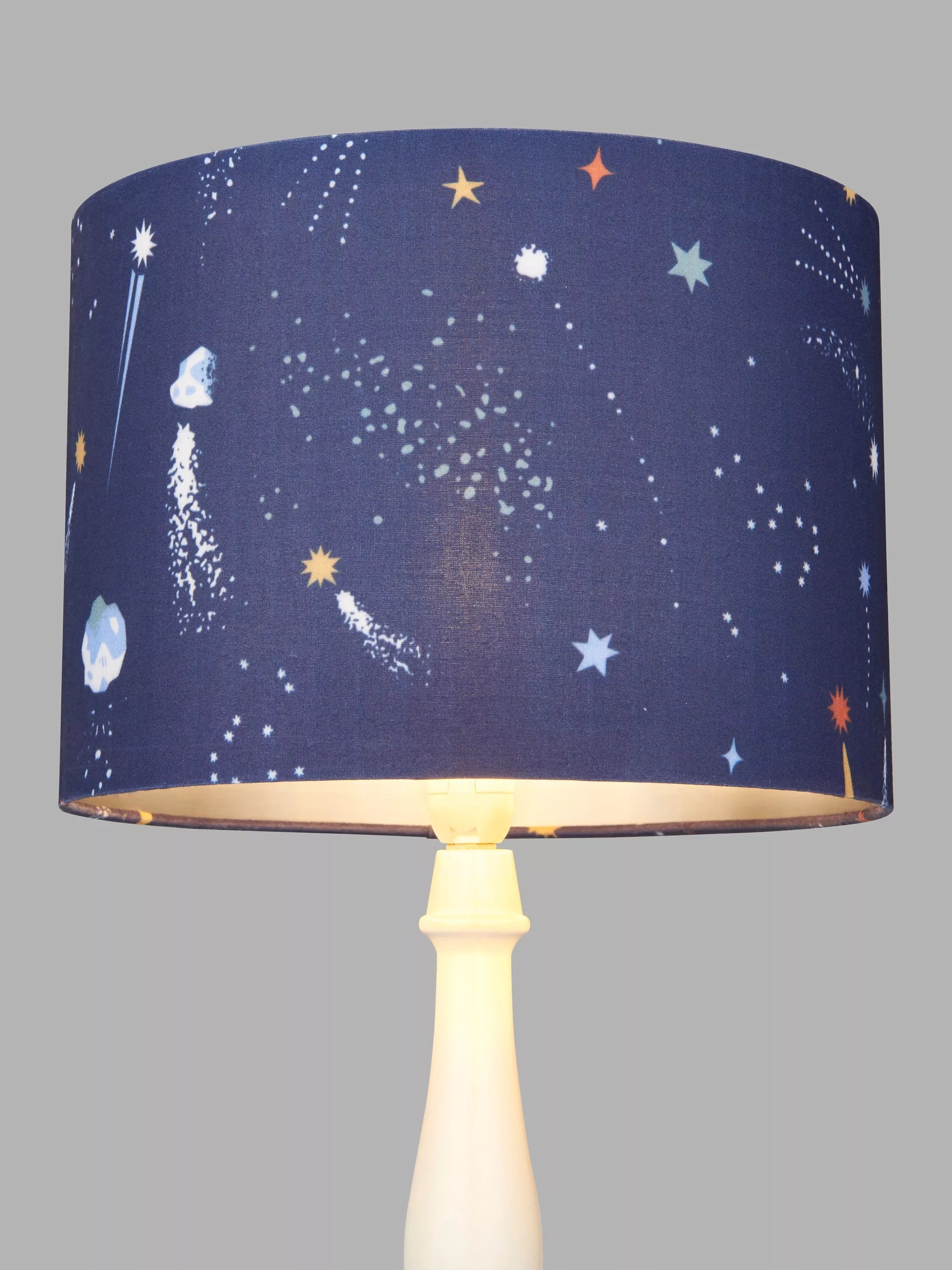 John Lewis Rockets faux linen lampshade, imported from the UK