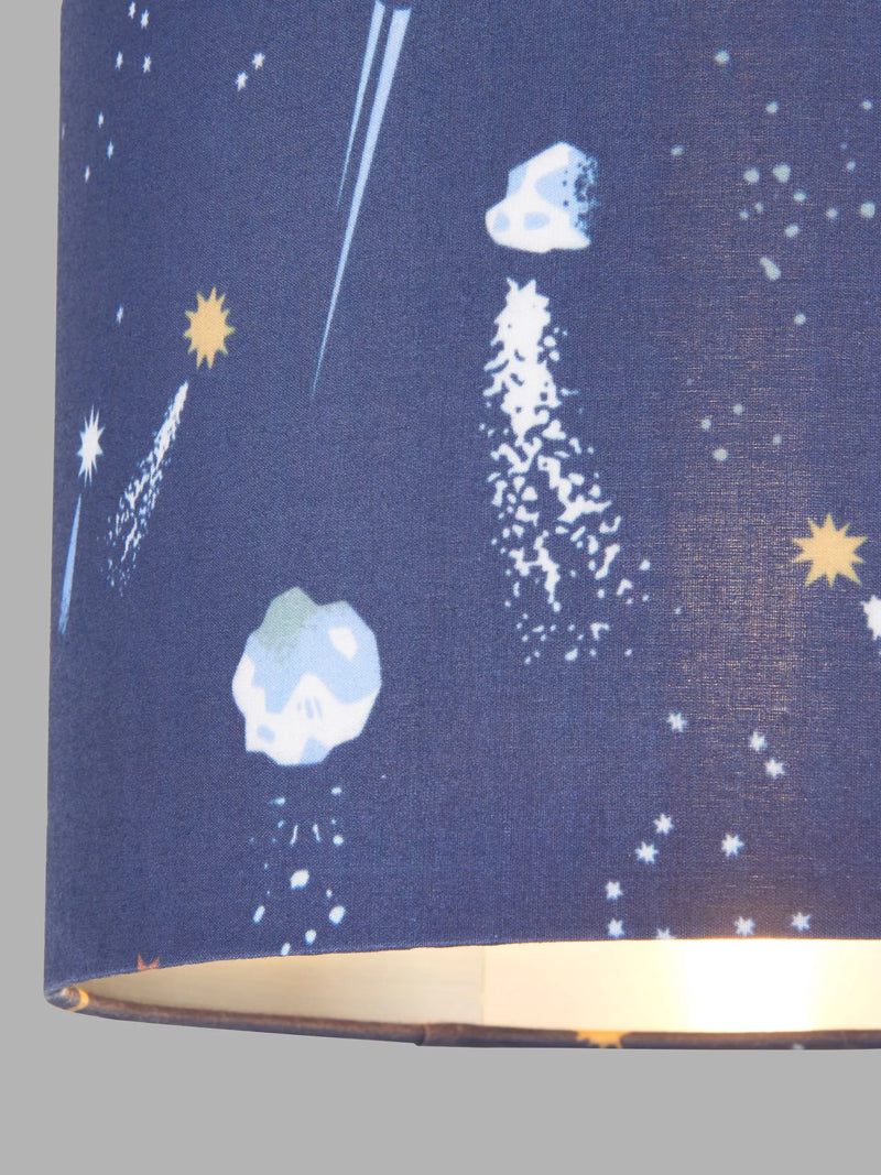 John Lewis Rockets faux linen lampshade, imported from the UK