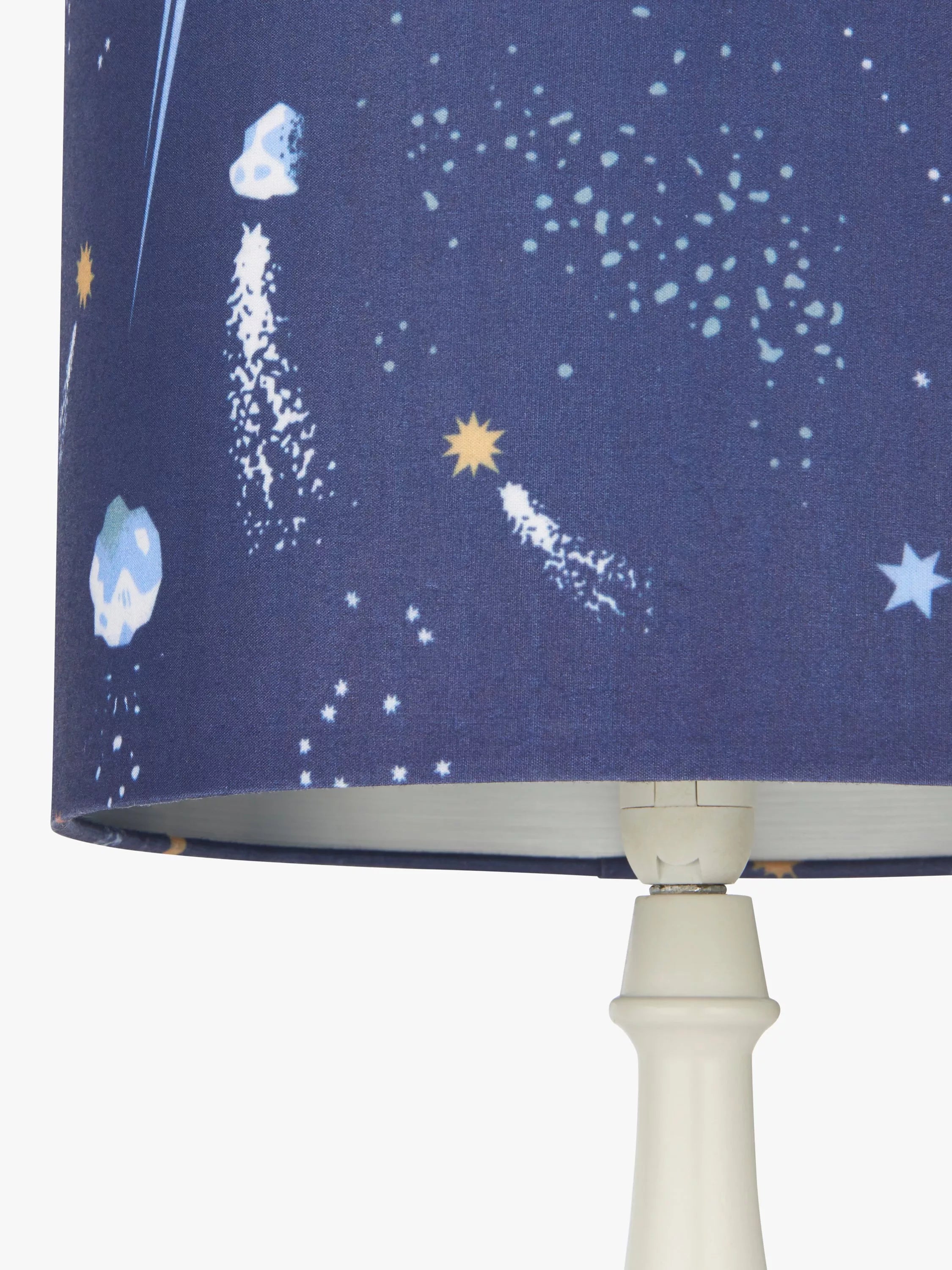 John Lewis Rockets faux linen lampshade, imported from the UK