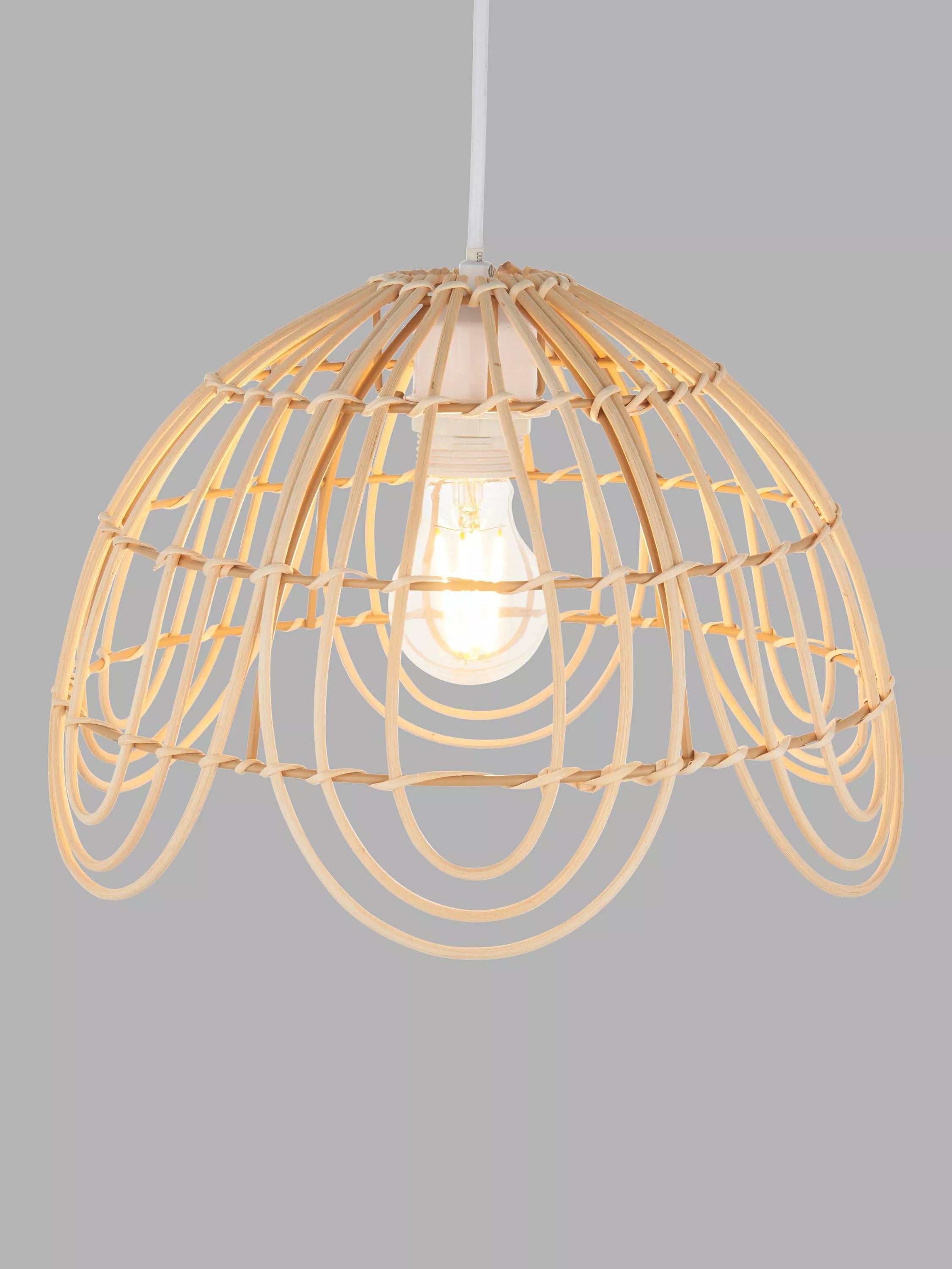 John Lewis Aria ceiling shade 30cm rattan - British product