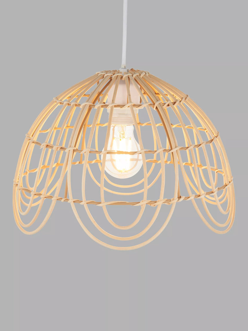 John Lewis Aria ceiling shade 30cm rattan - British product