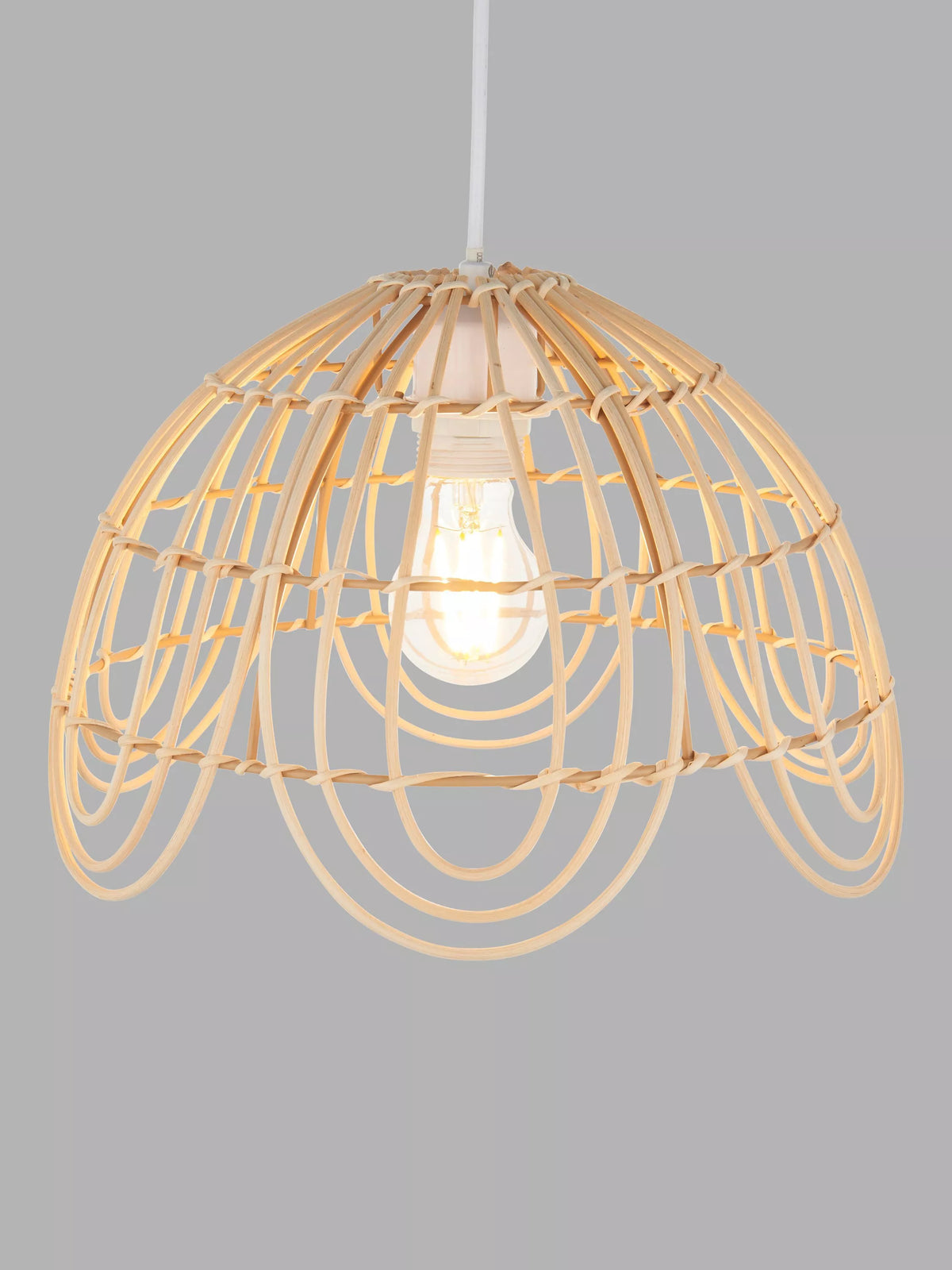 John Lewis Aria ceiling shade 30cm rattan - British product