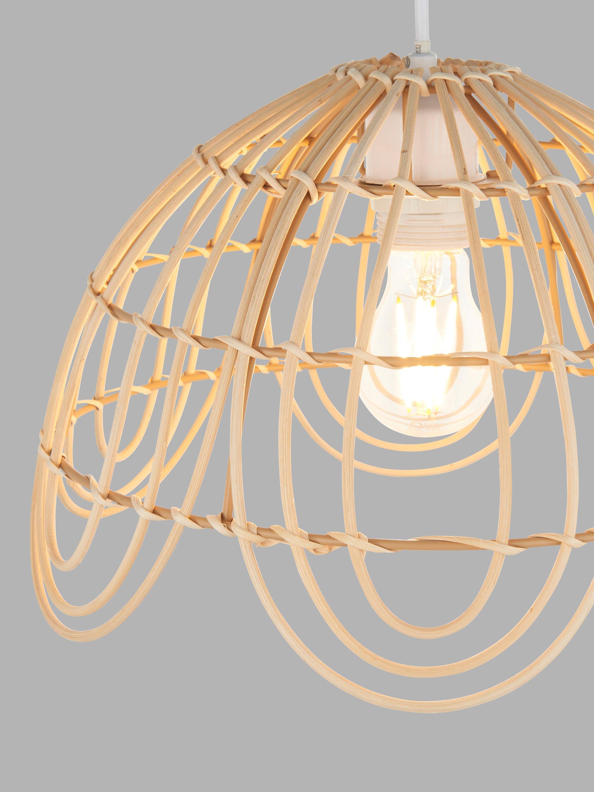 John Lewis Aria ceiling shade 30cm rattan - British product