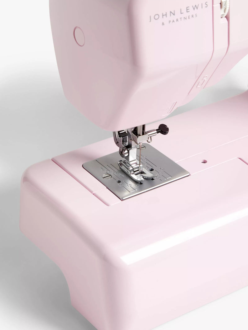 John Lewis sewing machine in soft pink with 14 stitch options, UK version
