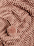 John Lewis cotton throw knitted pure cotton pom details, UK version