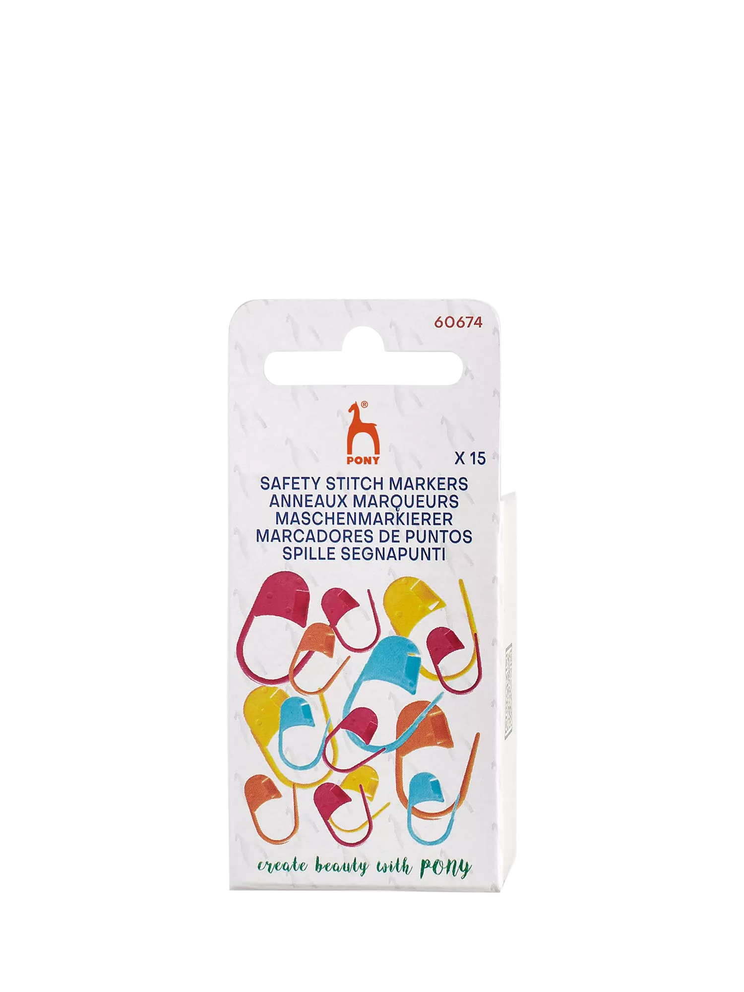 Pony safety stitch markers pack of 15 assorted, UK version