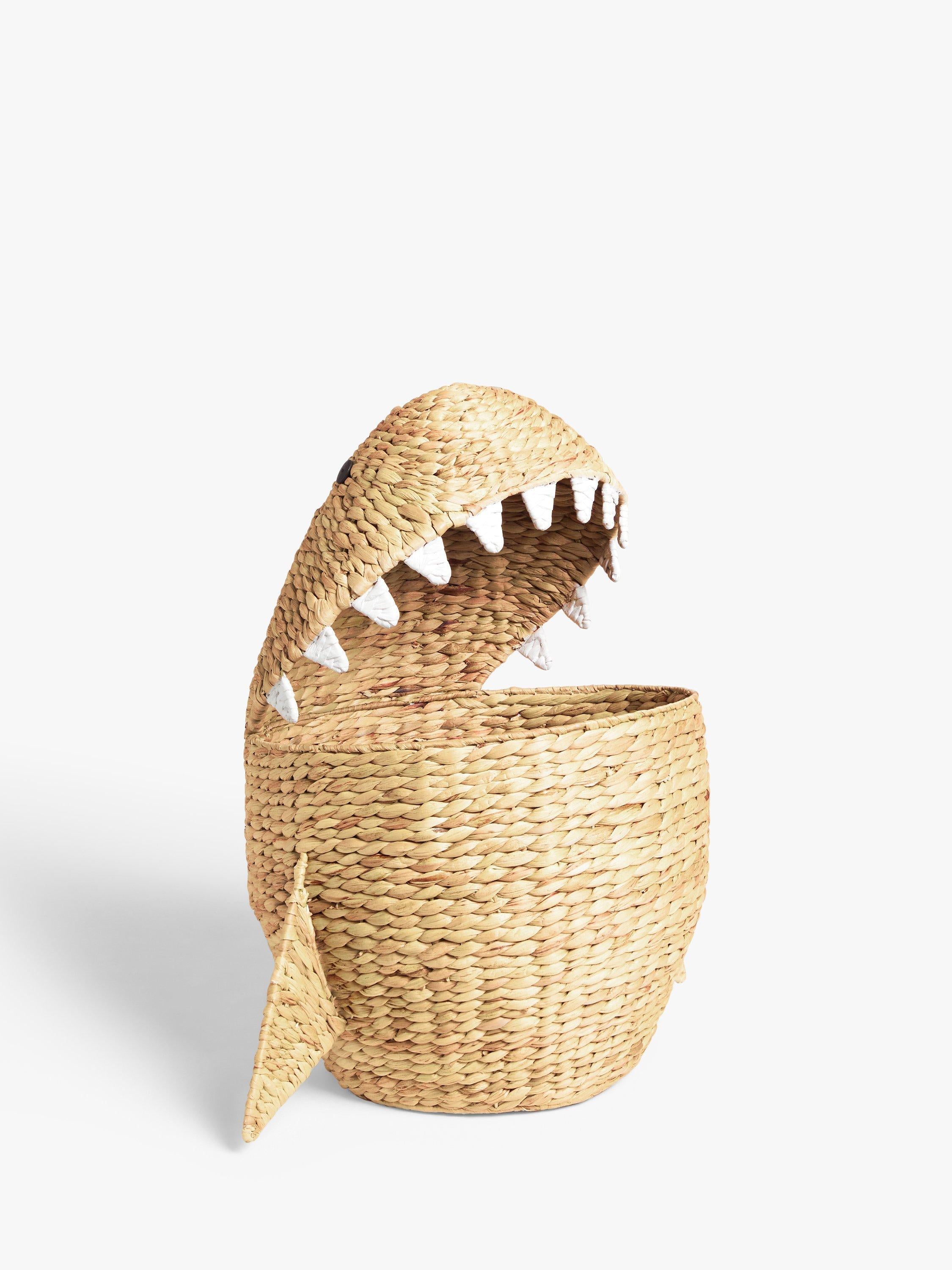 John Lewis kids shark water hyacinth laundry basket, UK version