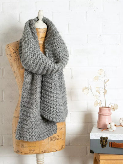 John Lewis Wool Couture Lucy and Laurence Scarf Beginners Knitting Kit- Buy online at McGrocer
