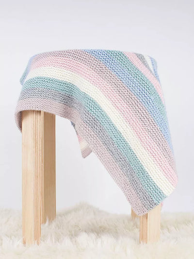 John Lewis Wool Couture Striped Baby Blanket Knitting Kit- Buy online at McGrocer