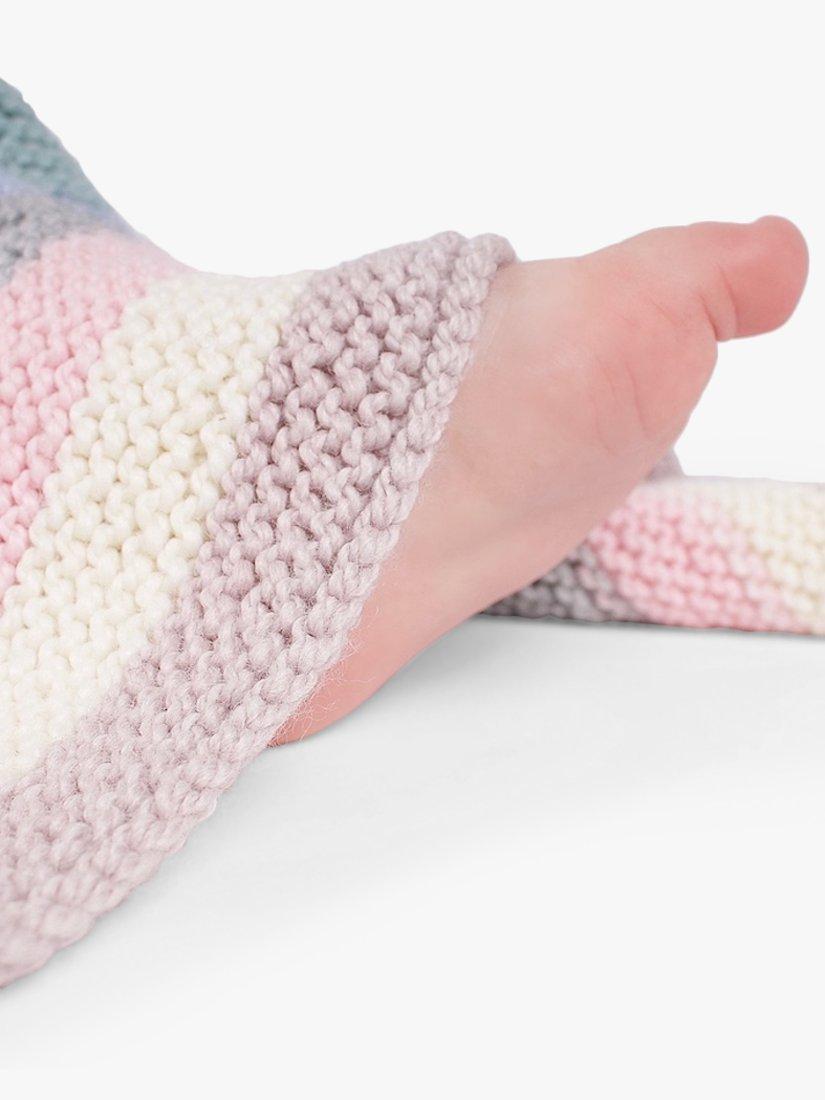 Wool Couture striped baby blanket knitting kit (British brand)
