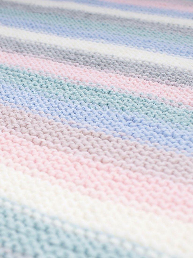Wool Couture striped baby blanket knitting kit (British brand)
