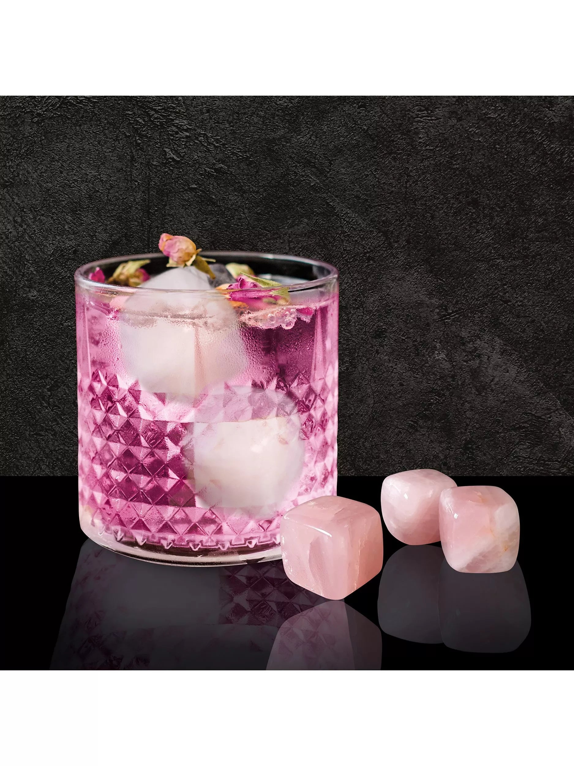 Bar Originale Pink Quartz Drink Chilling Stones Pack of 6 - British product