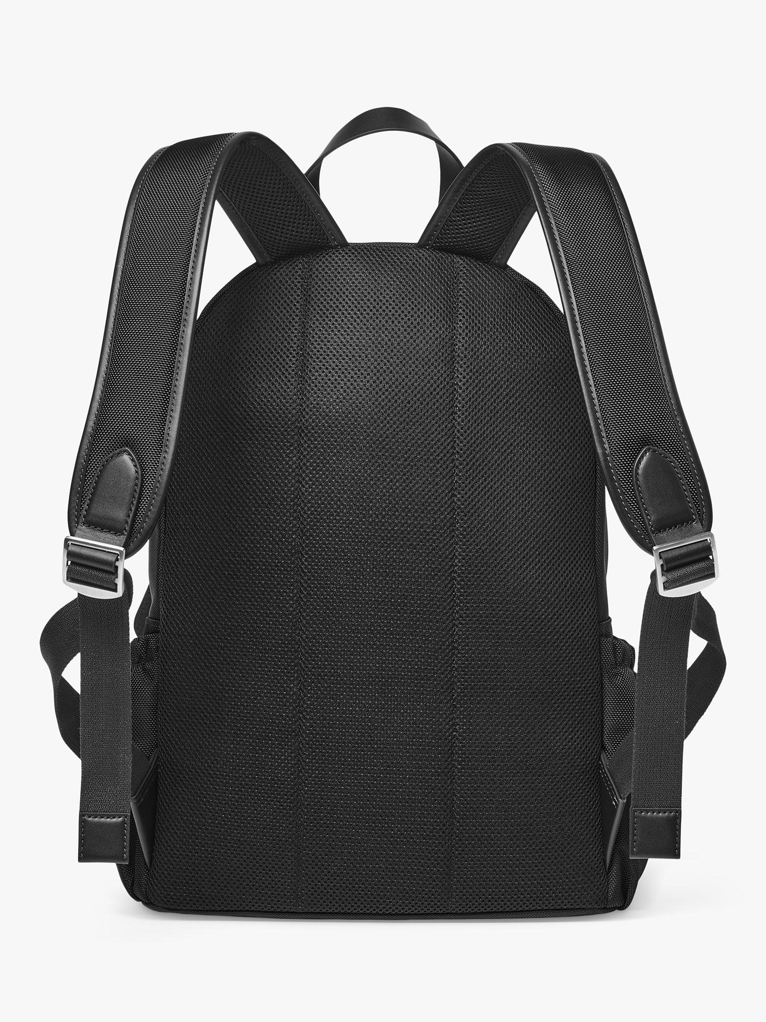 Aspinal of London men's commuter backpack with leather trim - British product