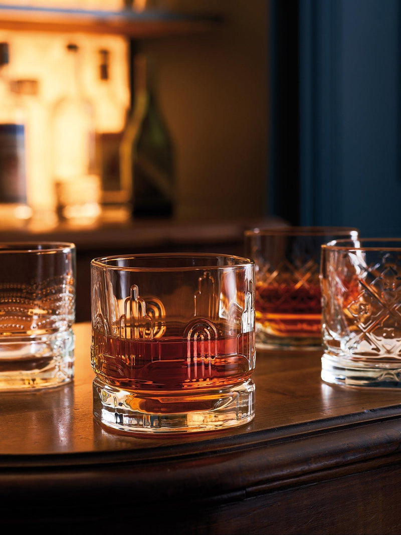 La Rochère Dandy clear whisky tumblers set of 4 300ml, UK version
