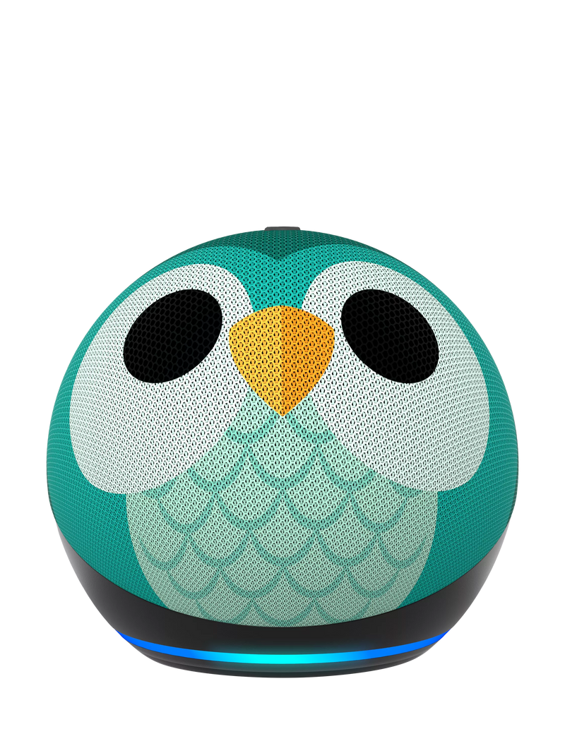 Amazon Echo Dot Kids Smart Speaker with Alexa+ Early Access Voice Recognition & Parental Controls, 5th Generation (2022), Owl