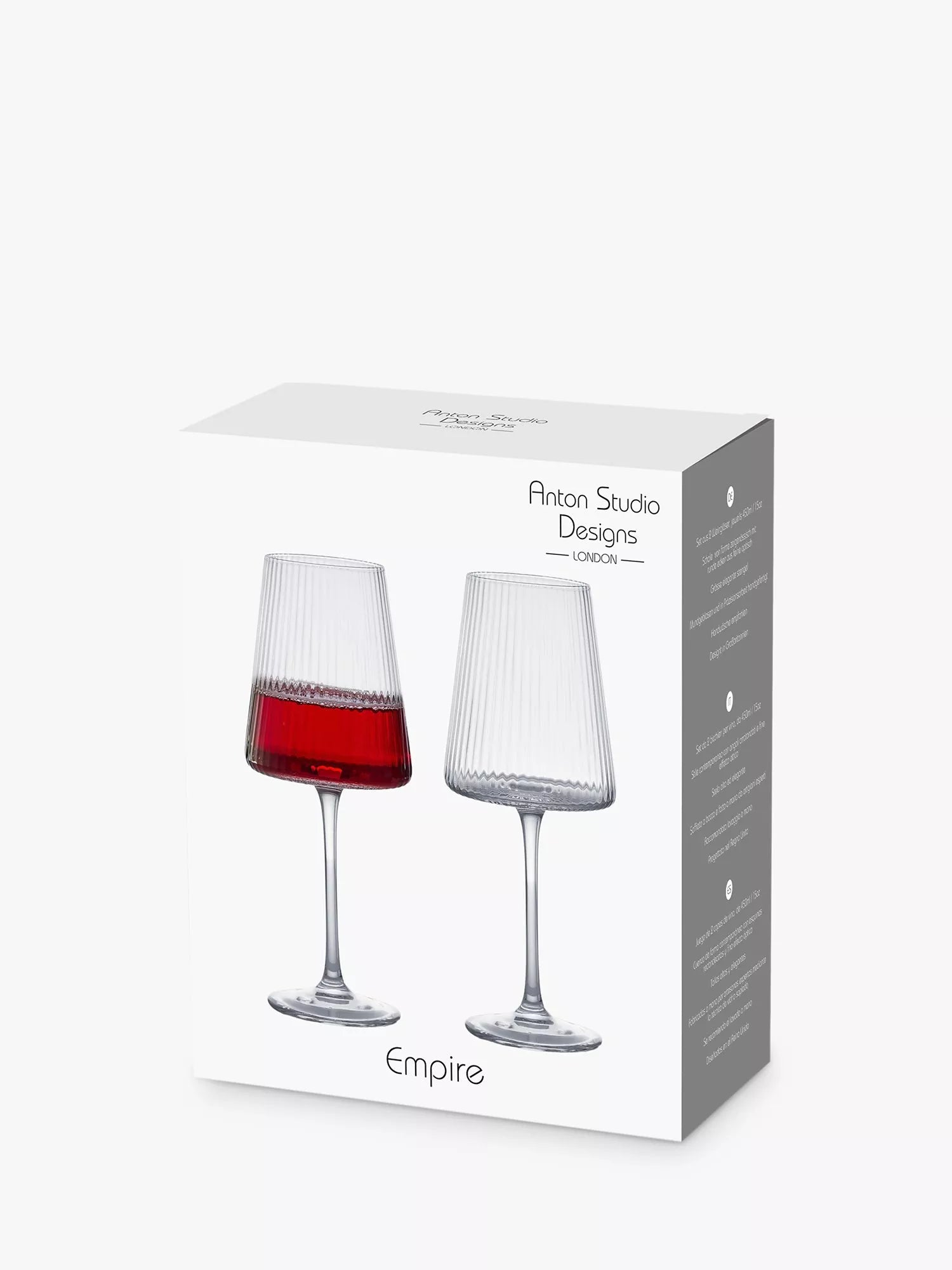 Anton Studio Designs Empire wine glass set of 2 450ml - British product
