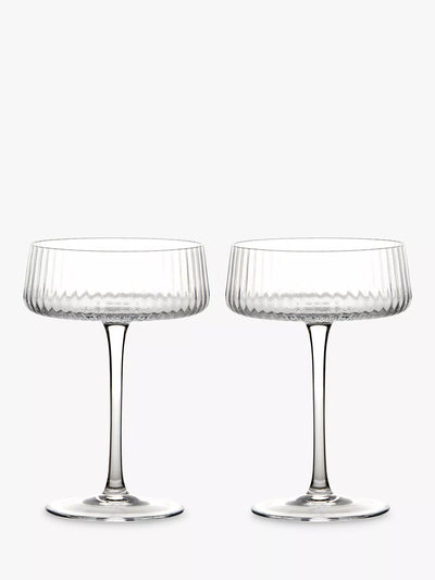 John Lewis Anton Studio Designs Empire Champagne Saucer Set of 2 250ml- Buy online at McGrocer