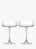 Anton Studio Designs Empire Glass Champagne Saucer, Set of 2, 250ml, Clear