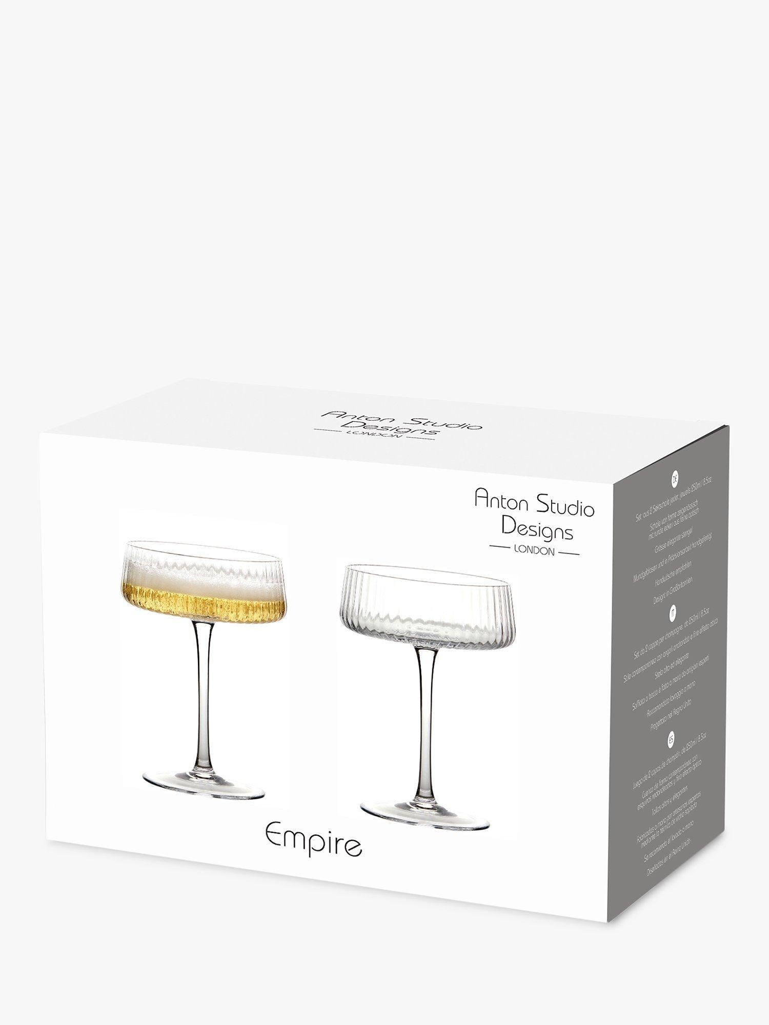 Anton Studio Designs champagne saucer Set of 2 250ml - British product