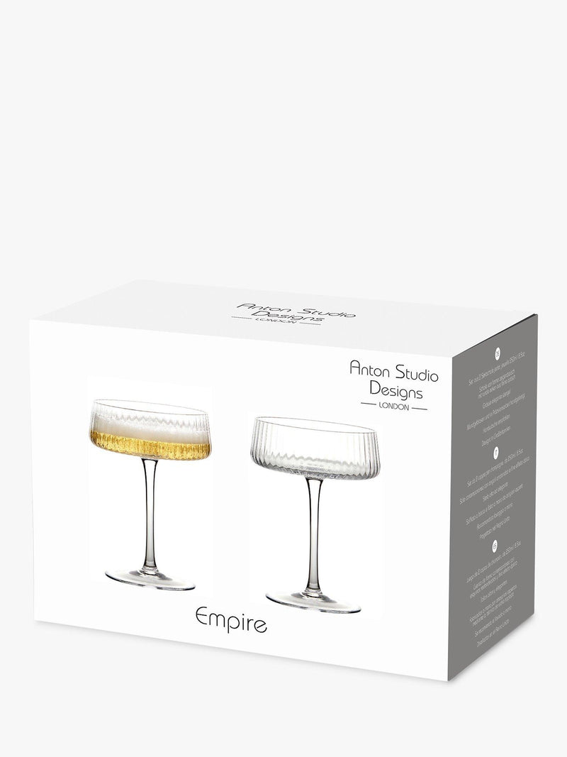 Anton Studio Designs champagne saucer Set of 2 250ml - British product