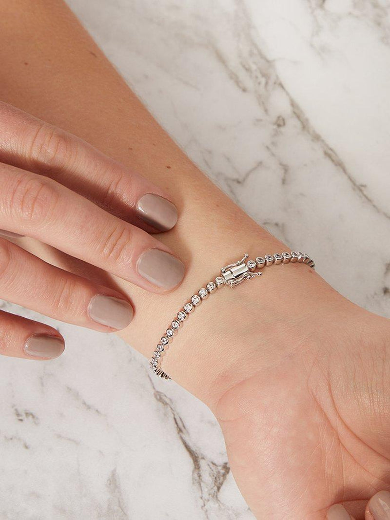 Jools by Jenny Brown cubic zirconia tennis bracelet 18.25cm, UK version