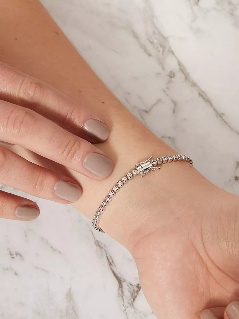 Jools by Jenny Brown cubic zirconia tennis bracelet 18.25cm, UK version