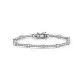 Jools by Jenny Brown cubic zirconia tennis bracelet silver 18.25cm (British brand)