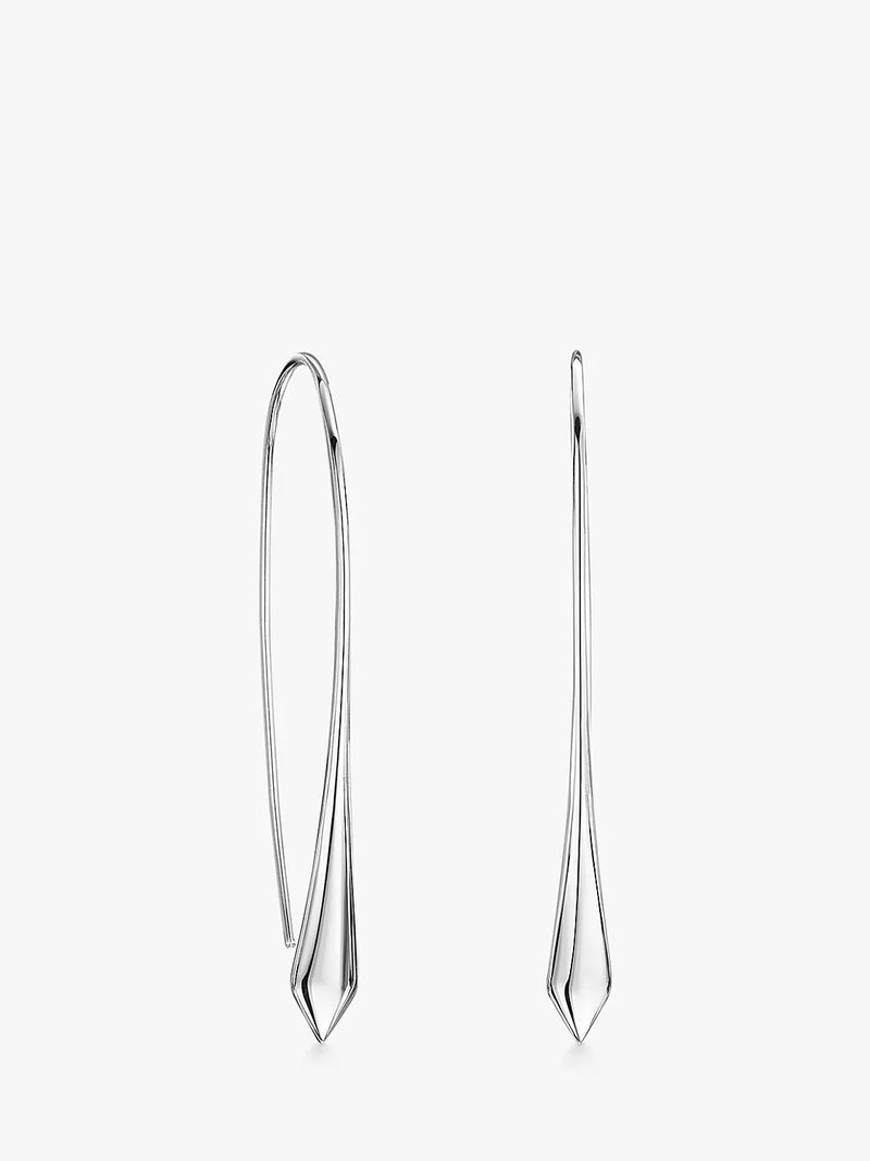 Jools by Jenny Brown diamond tip drop earrings silver - British product
