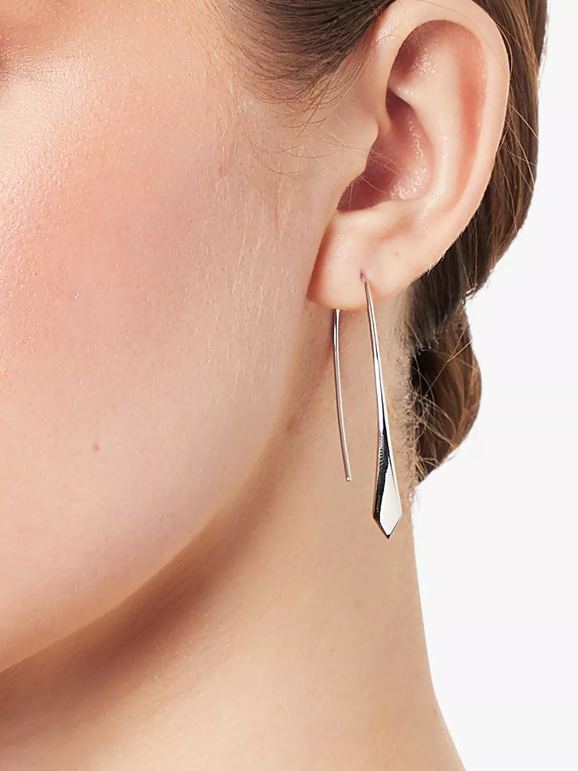 Jools by Jenny Brown diamond tip drop earrings silver - British product