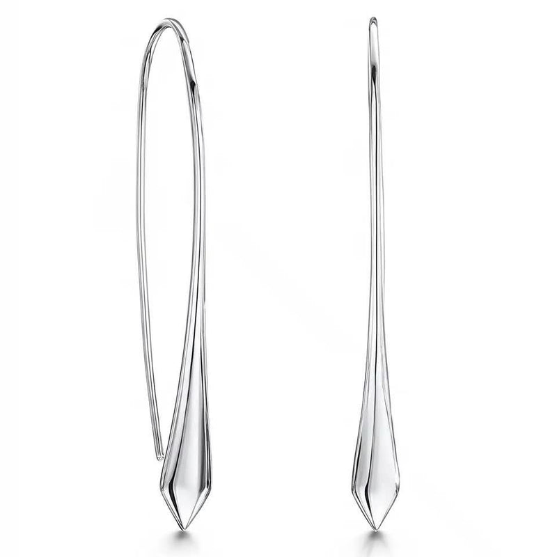 Jools by Jenny Brown diamond tip drop earrings silver - British product