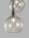 nkuku Ziva glass cluster pendant light, recycled glass, handmade - British product