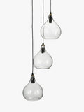 nkuku Ziva glass cluster pendant light, recycled glass, handmade - British product