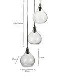 nkuku Ziva glass cluster pendant light, recycled glass, handmade - British product