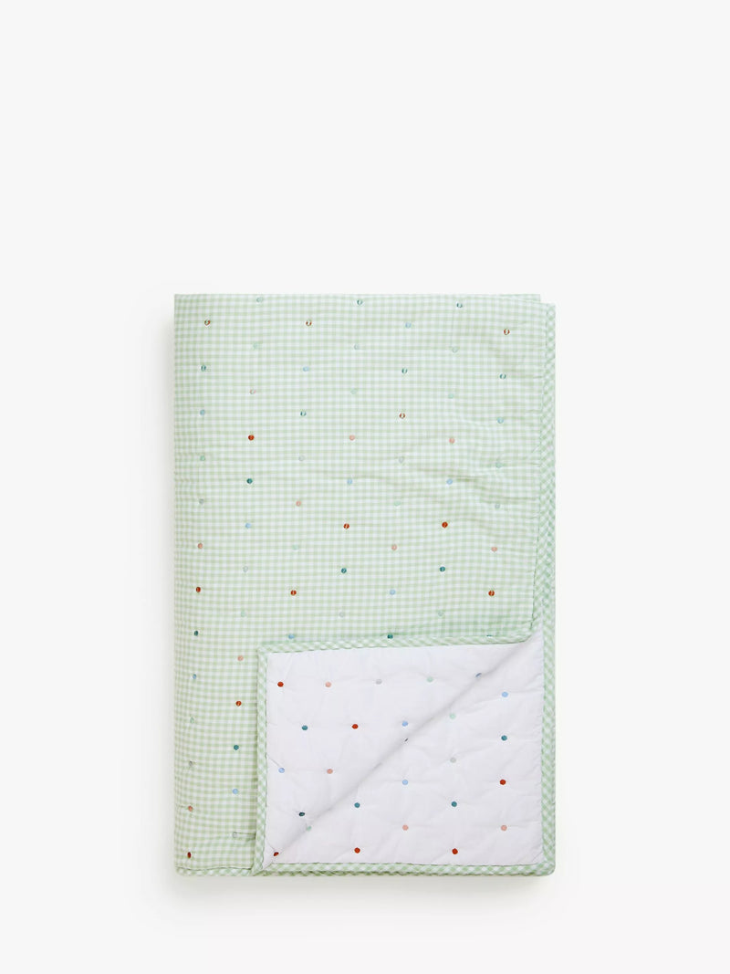 John Lewis gingham stitch quilted bedspread, UK version