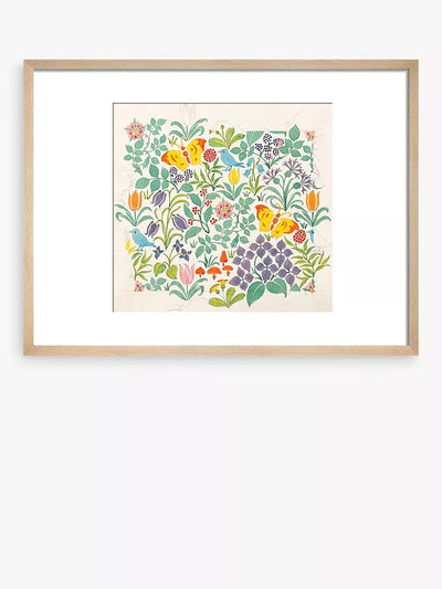 John Lewis John Lewis V&A CFA Voysey 'Vårblomster' Innrammet Trykk, 40 x 50 cm- Kjøp online på McGrocer