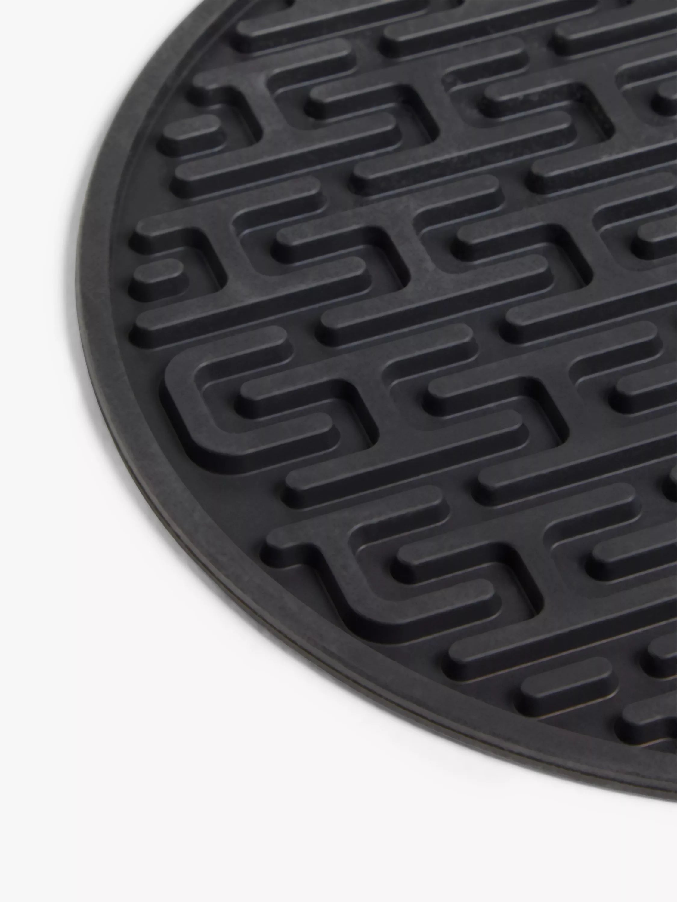 John Lewis round silicone trivet black 20.5cm, imported from the UK