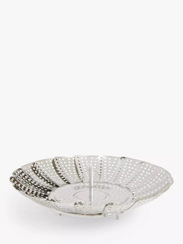 John Lewis Collapsible Stainless Steel Steamer Basket, 24cm