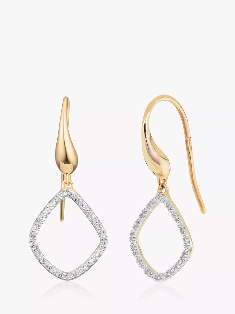 Monica Vinader Riva Kite Diamond Drop Earrings
