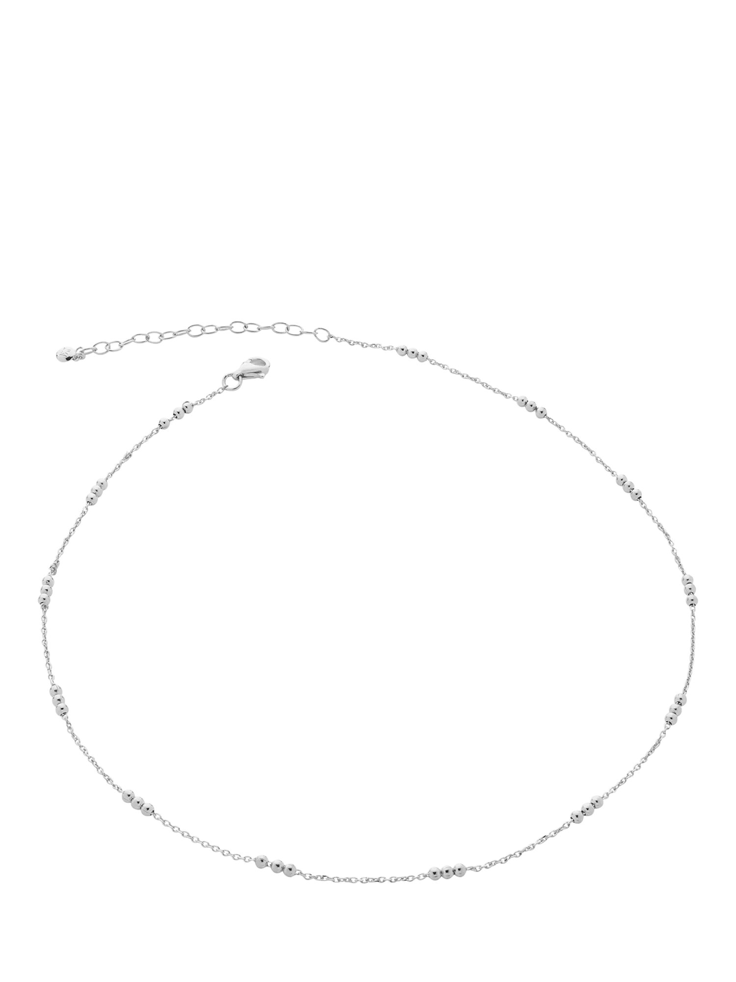 Monica Vinader triple bead choker necklace sterling silver, imported from the UK