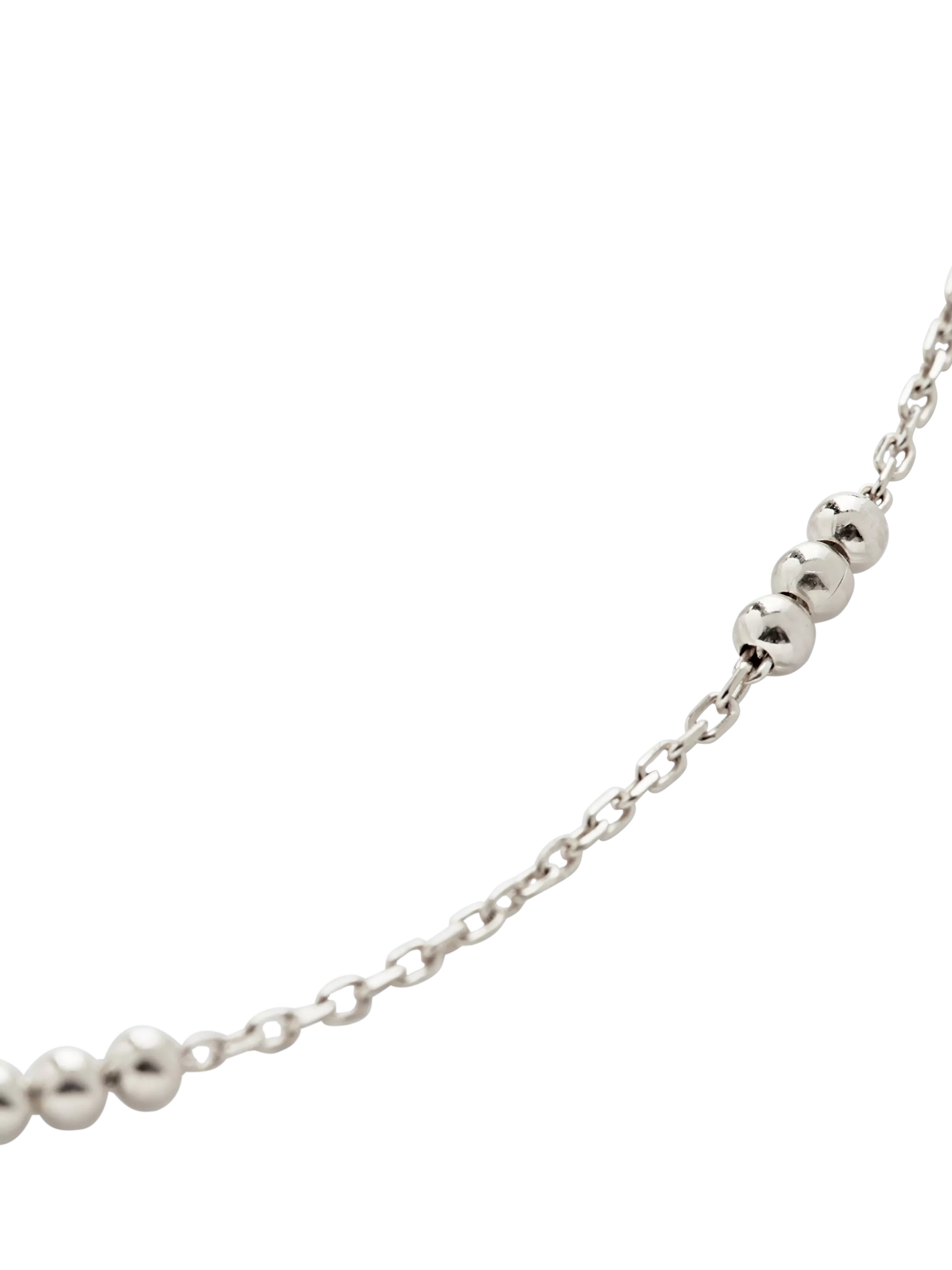 Monica Vinader triple bead choker necklace sterling silver, imported from the UK