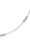 Monica Vinader triple bead choker necklace sterling silver, imported from the UK