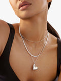 Monica Vinader triple bead choker necklace sterling silver, imported from the UK