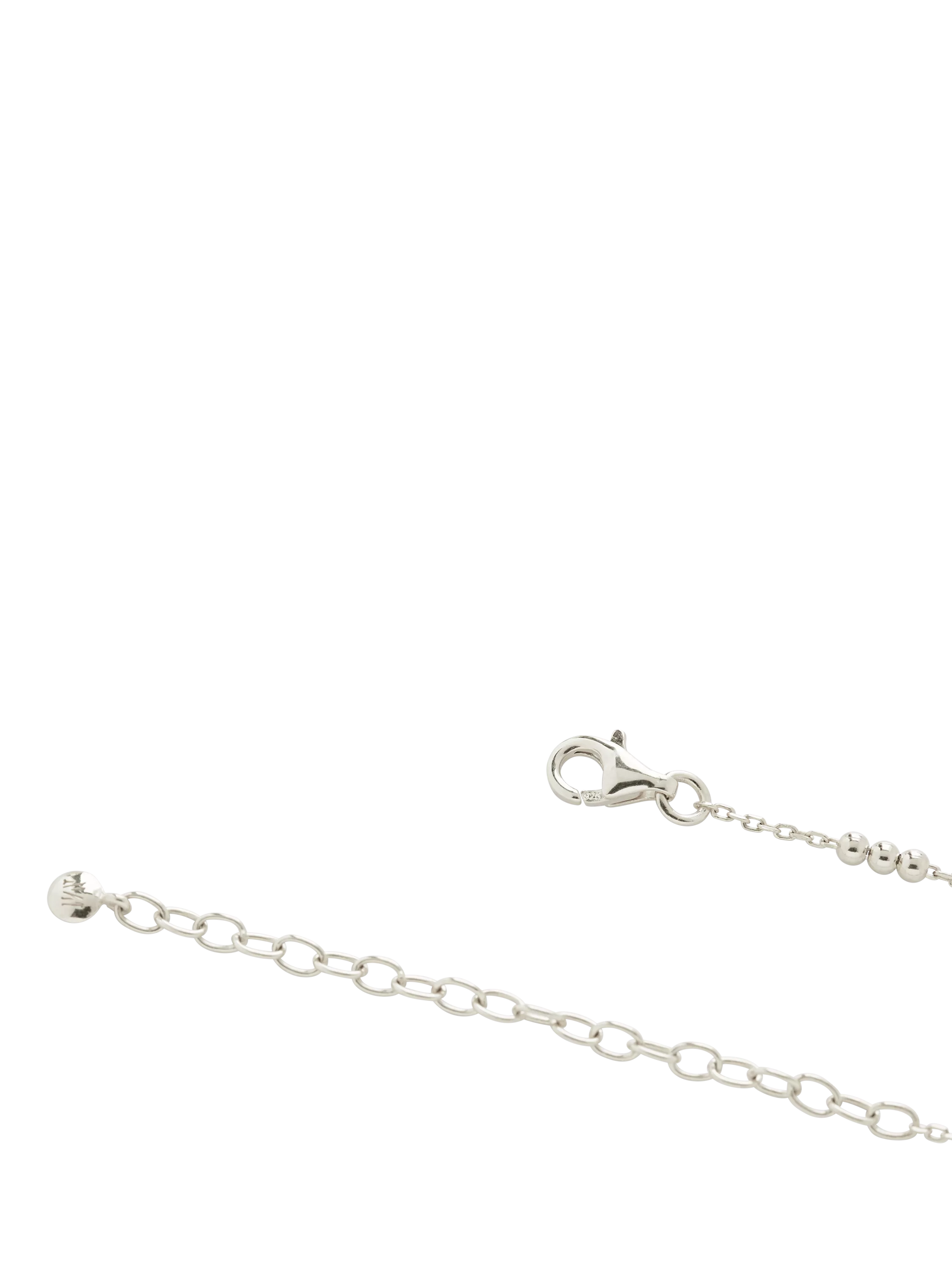 Monica Vinader triple bead choker necklace sterling silver, imported from the UK