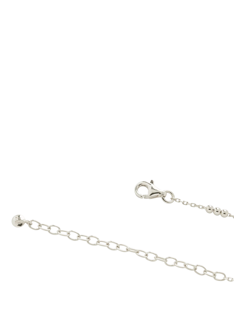 Monica Vinader triple bead choker necklace sterling silver, imported from the UK